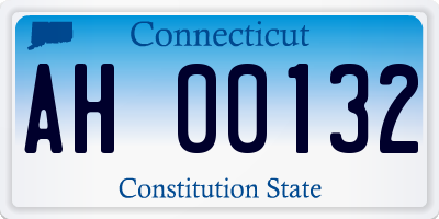 CT license plate AH00132