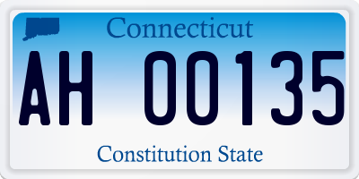 CT license plate AH00135