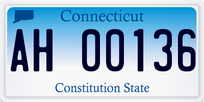 CT license plate AH00136
