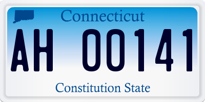 CT license plate AH00141