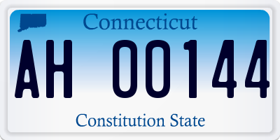 CT license plate AH00144