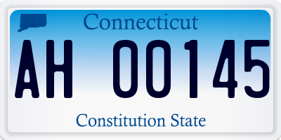 CT license plate AH00145