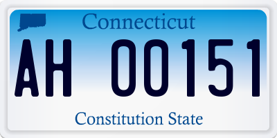 CT license plate AH00151
