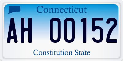 CT license plate AH00152