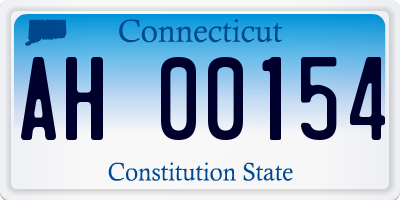 CT license plate AH00154