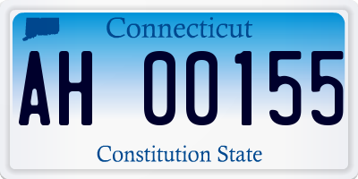 CT license plate AH00155