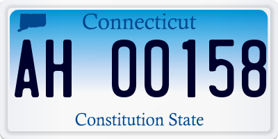 CT license plate AH00158