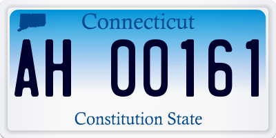 CT license plate AH00161
