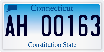 CT license plate AH00163
