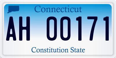 CT license plate AH00171