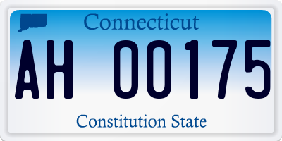 CT license plate AH00175
