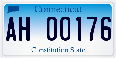 CT license plate AH00176