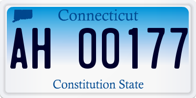 CT license plate AH00177