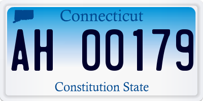 CT license plate AH00179