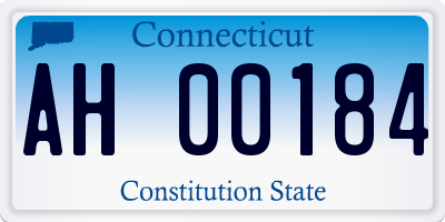 CT license plate AH00184