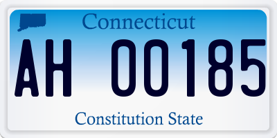 CT license plate AH00185