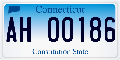 CT license plate AH00186