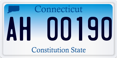 CT license plate AH00190