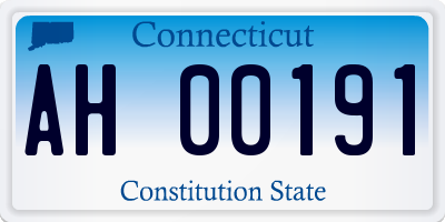 CT license plate AH00191