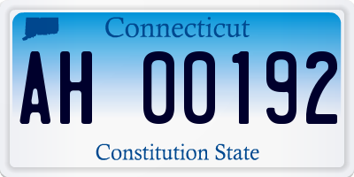 CT license plate AH00192