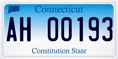 CT license plate AH00193