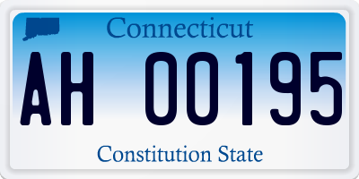 CT license plate AH00195