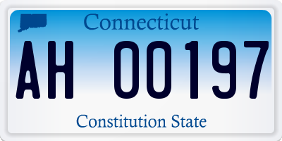 CT license plate AH00197