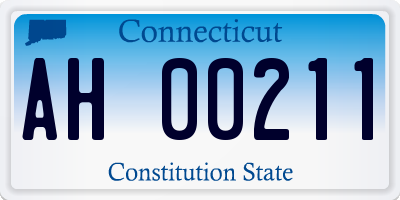 CT license plate AH00211