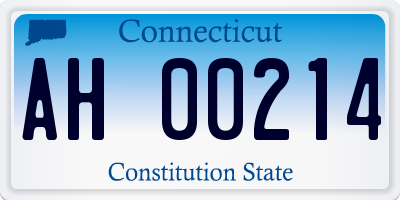 CT license plate AH00214