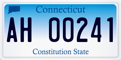 CT license plate AH00241