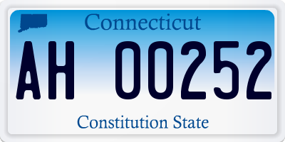 CT license plate AH00252