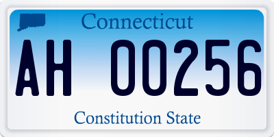 CT license plate AH00256