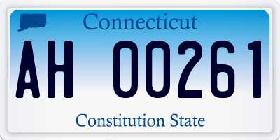 CT license plate AH00261