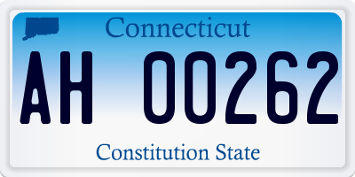 CT license plate AH00262