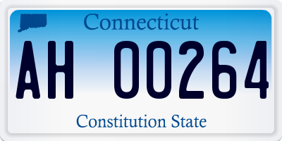 CT license plate AH00264