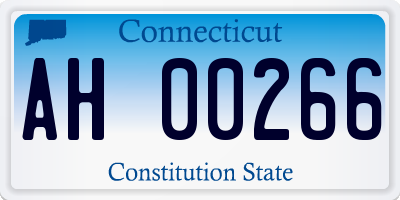 CT license plate AH00266
