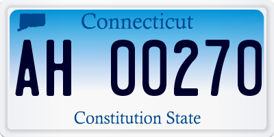 CT license plate AH00270