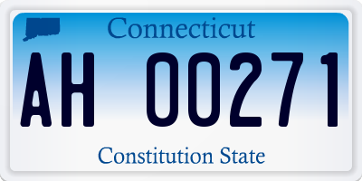 CT license plate AH00271