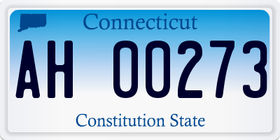 CT license plate AH00273