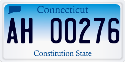 CT license plate AH00276