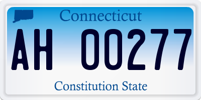 CT license plate AH00277