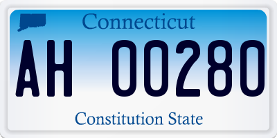 CT license plate AH00280