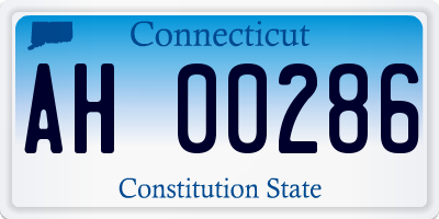 CT license plate AH00286