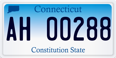 CT license plate AH00288
