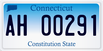CT license plate AH00291