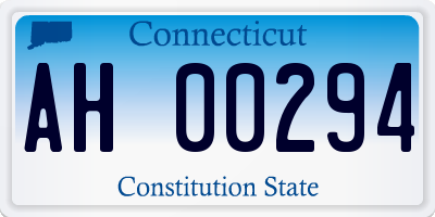 CT license plate AH00294