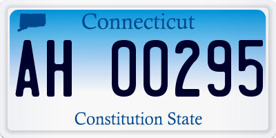 CT license plate AH00295