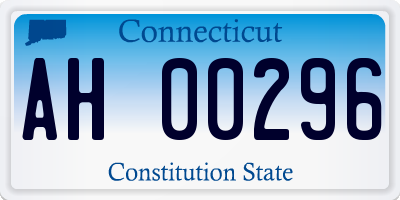 CT license plate AH00296