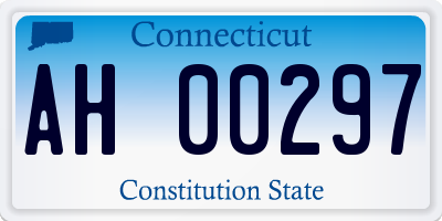 CT license plate AH00297
