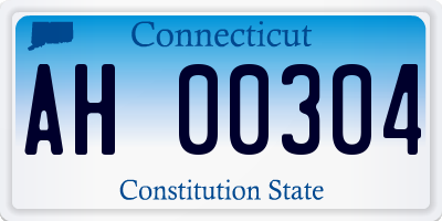 CT license plate AH00304